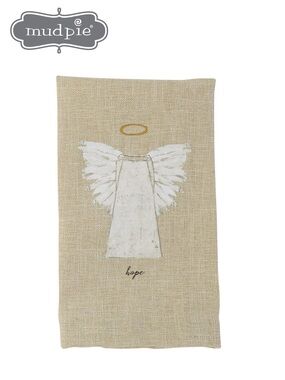 Mud Pie Printed Angel Sentiment Hand Towel - Hope